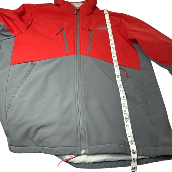 The North Face Soft Shell Jacket Men's XL Red Gray Primaloft Ski Outdoor Coat - Picture 12 of 13